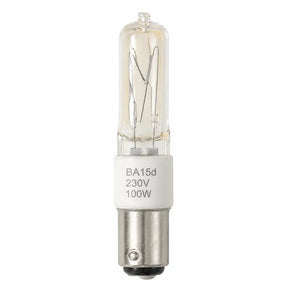 FSL JD Halogen BA15d 230V 100W Clear Light Bulb