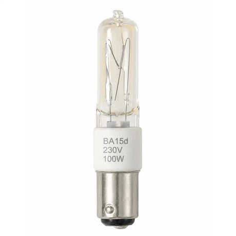 FSL JD Halogen BA15d 230V 100W Clear Light Bulb