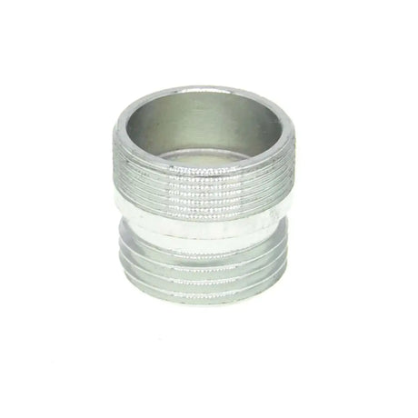 Metallic cylindrical object on a white background