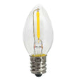 Clear LED light bulb on a white background