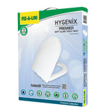 Fix A Loo Hygenix Premier Soft Close D Shape Toilet Seat Top & Bottom Fixing 245496