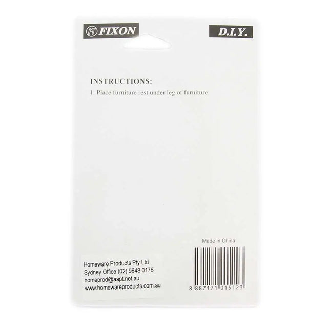 Back of a Fixon product packaging with instructions and branding.