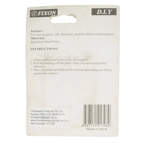 Fixon product label with instructions and branding on a white background
