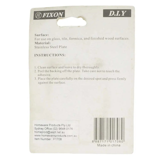 Fixon product label with instructions and branding on a white background