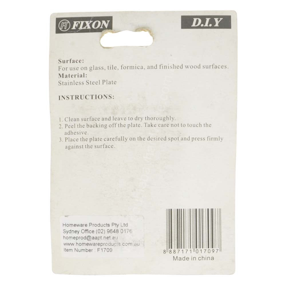 Fixon Stainless Steel Adhesive Number 9 Sign 8cm 1709