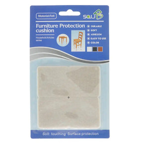 Package of furniture protection cushion with blue and white design