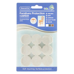 Packaging of furniture protection cushions with visible product and brand details.