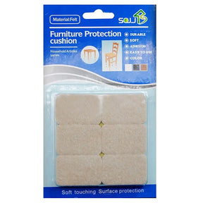 Package of furniture protection cushions with Solus branding on a white background