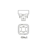OSRAM DULUX D/E Compact Fluorescent Light Bulb G24q-2 18W/840