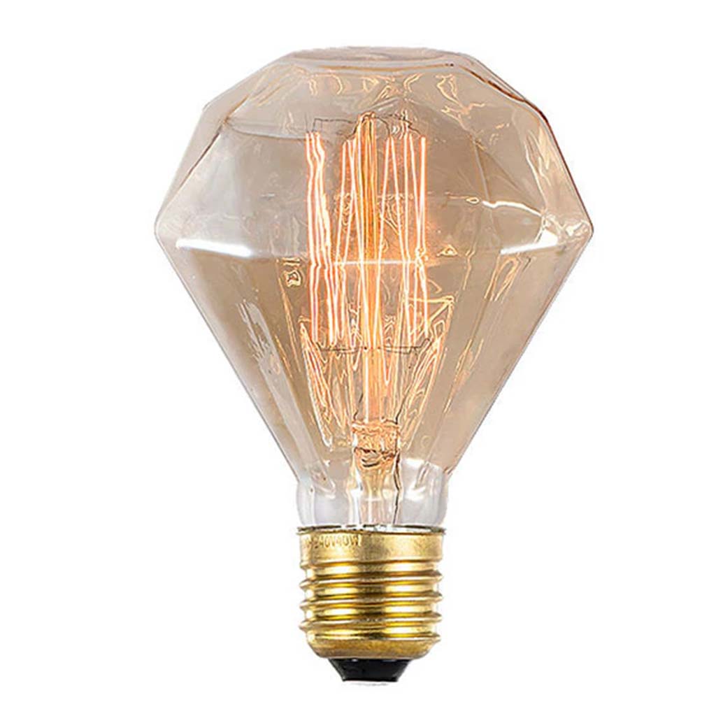 G95 Diamond Filament Vintage Light Bulb E27 240V 40W W/W