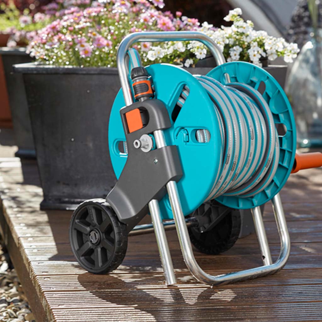 garden hose reel trolley with wheel