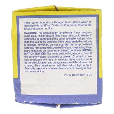Carton with warning label on a white background