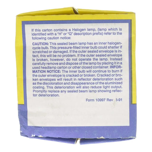 Carton with warning label on a white background