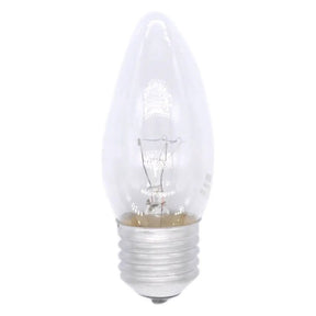 Clear light bulb on a white background