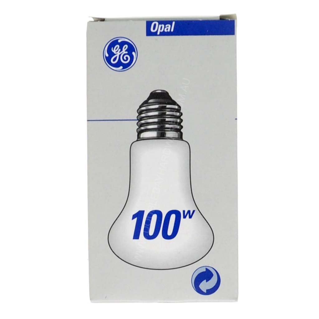 GE Krypton Mushroom Incandescent Light Bulb E27 240V 100W Opal