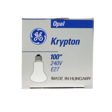 GE Krypton Opal light bulb packaging on a white background