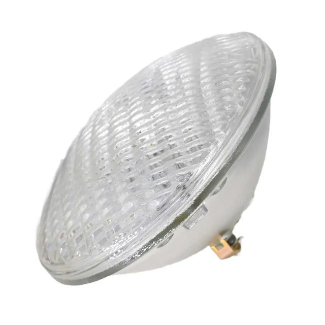 Clear PAR38 lamp on a white background