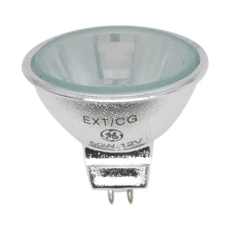 Light bulb with GE logo on a white background