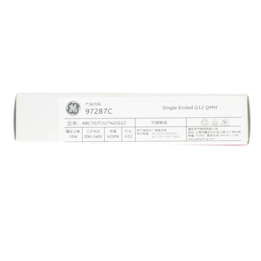 GE Single Ended Metal Halide Metal Halide Light Bulb QMH G12 70W/942