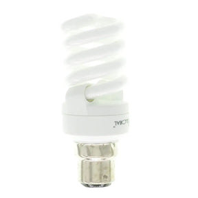 CFL light bulb on a white background