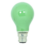 GLS Coloured Incandescent Light Bulb B22 240V 15W Green