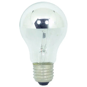 Clear light bulb on a white background