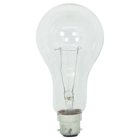 Clear light bulb on a white background