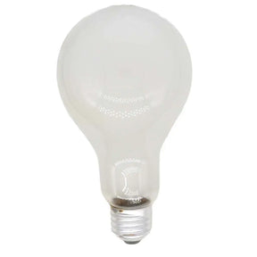 Clear light bulb on a white background