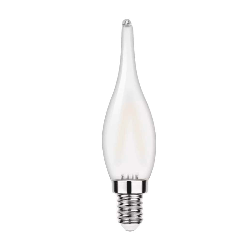 GS1 Candle Filament LED Light Bulb E14 240V 1W W/W Mat