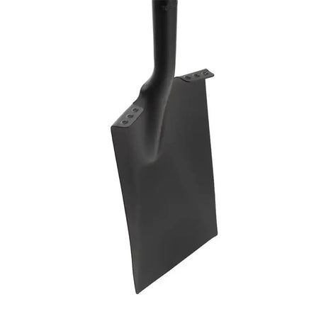 Black metal spade on a white background