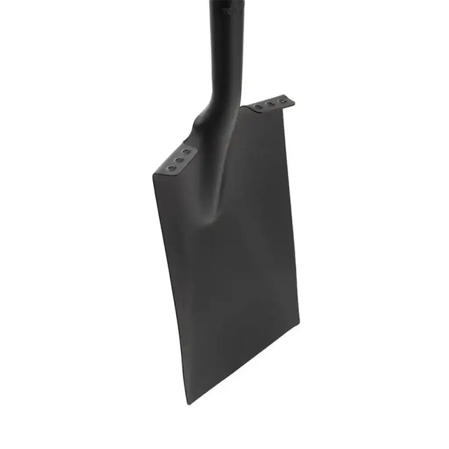 Black metal spade on a white background