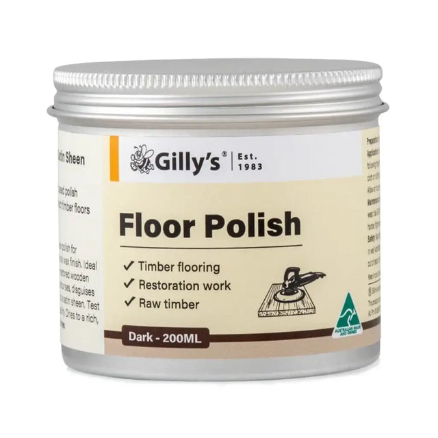 Gilly's Floor Polish container on a white background