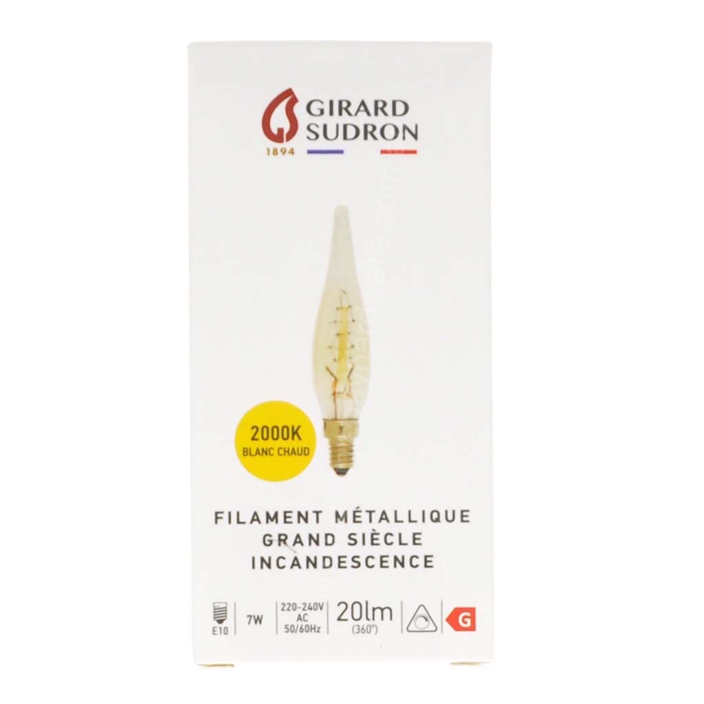Girard Sudron Candle Incandescent Light Bulb E10 240V 7W Clear 11520
