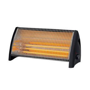 Infrared heater with glowing elements on a white background