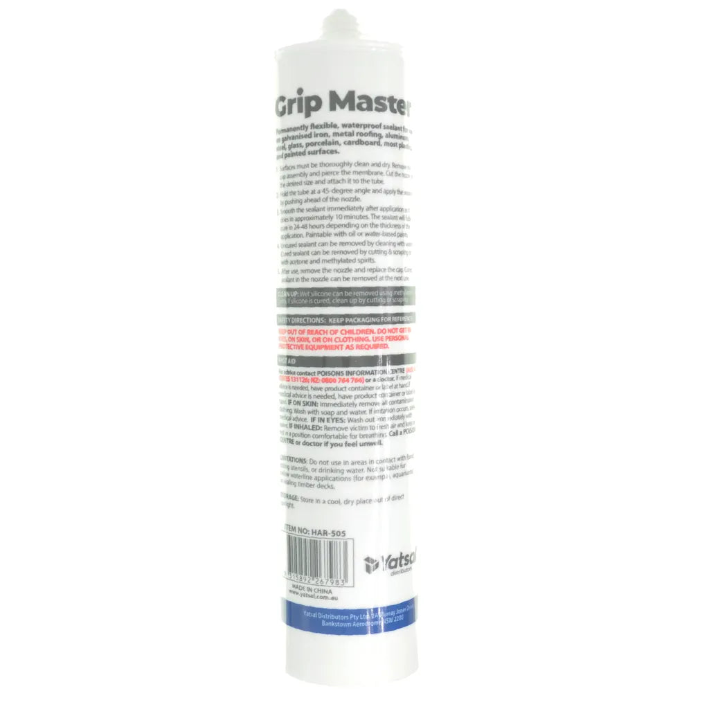 Grip Master Waterproof Silicone Sealant Clear 250ml HAR-505