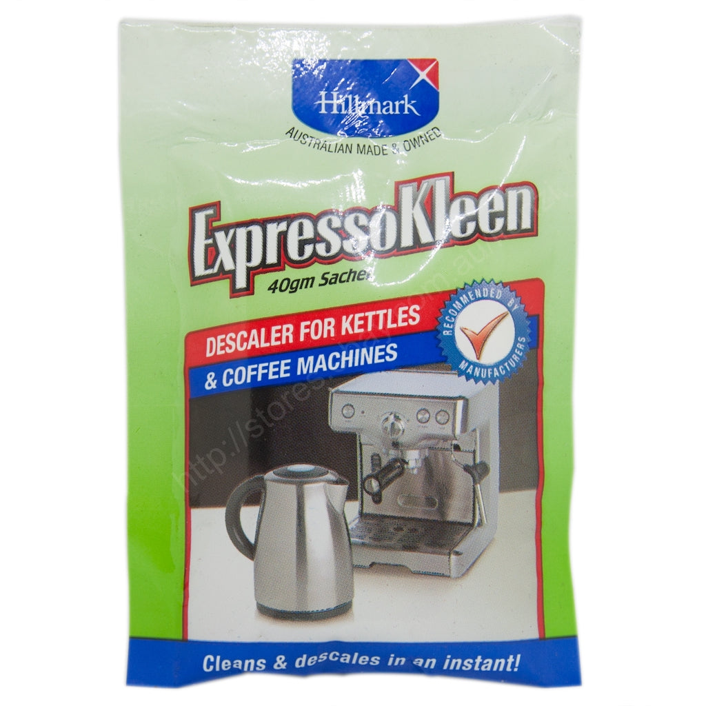 Hillmark Expresso Kleen Descaler & Cleaner For Coffee Machine & Kettle 3x40g H67