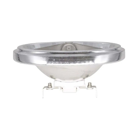 Silver reflector lens on a white background