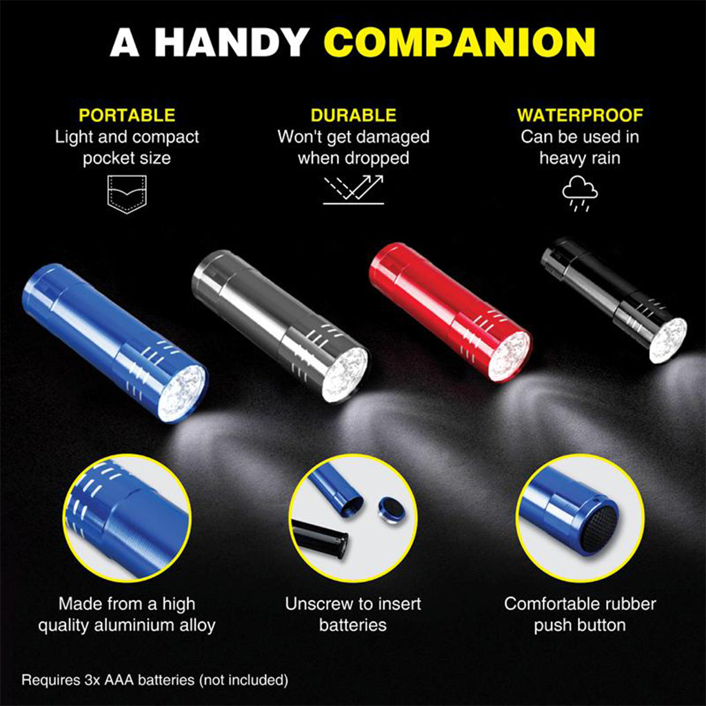 HANDY HARDWARE 9LED Flashlight 225866 – Double Bay Hardware