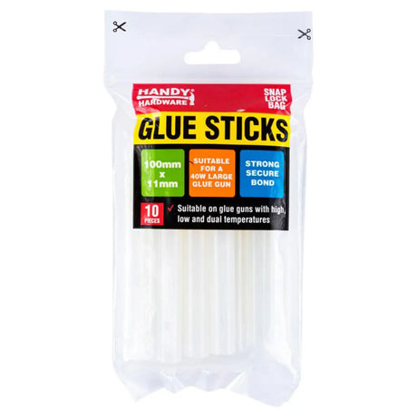 Pack of glue sticks with a visible brand label on a white background