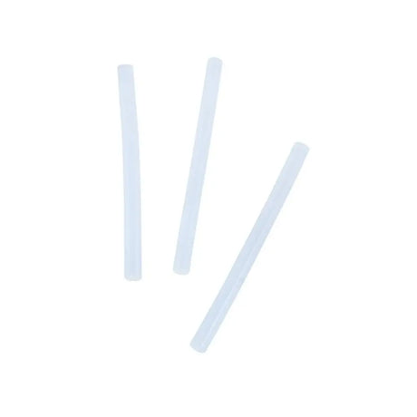 Three white cylindrical objects on a white background