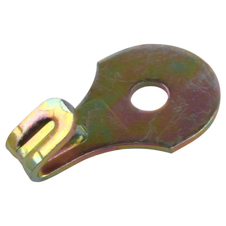 Metal clevis pin on a white background