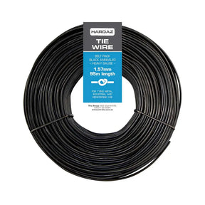 Coiled tie wire with HARDAZ label on a white background