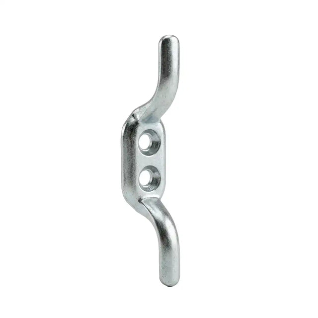 Metallic window cleat on a white background