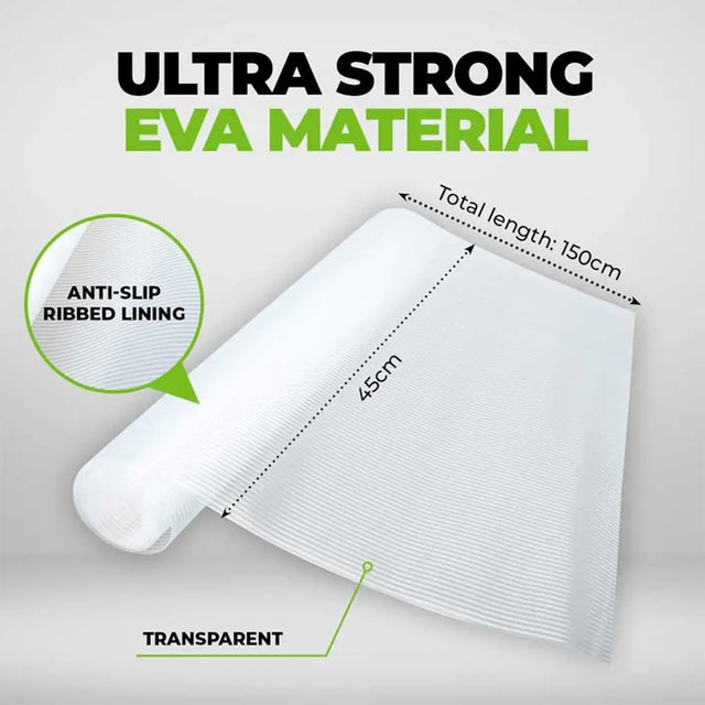 Transparenteva material with text highlighting features on a gray background