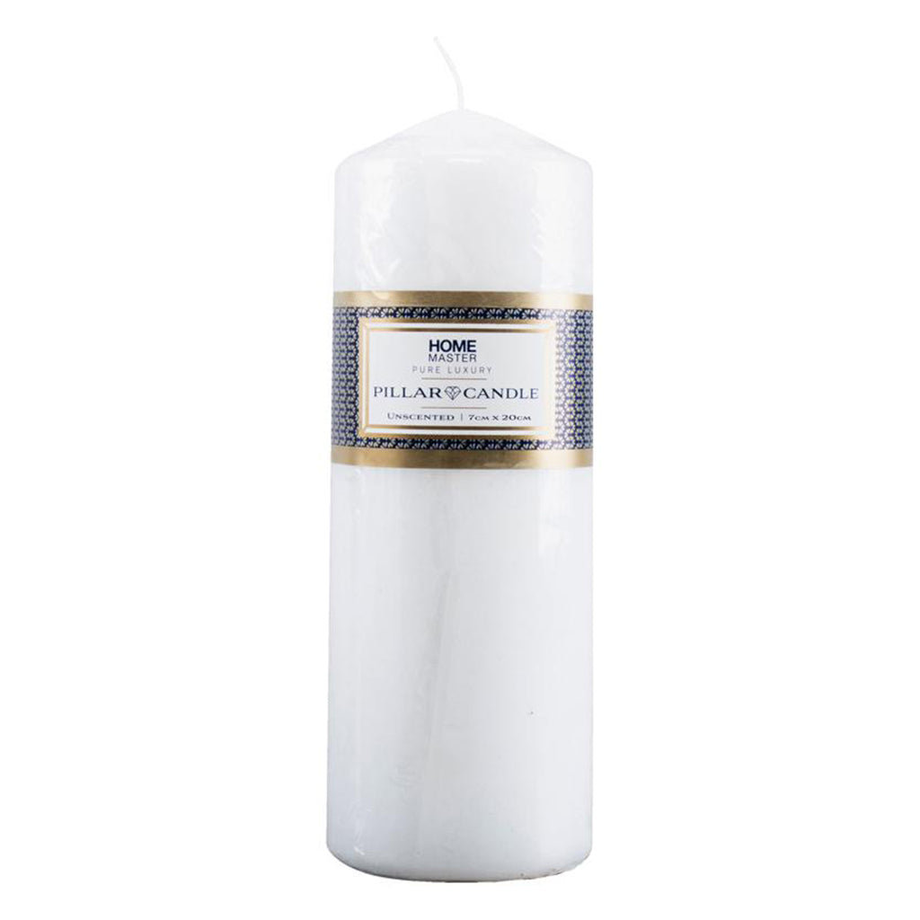 HOME MASTER Pillar Candle Unscented 7x20cm 60 Hours 146994