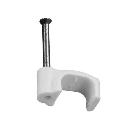 HPM 15mm Flat White Cable Clips 20Pcs DQ011