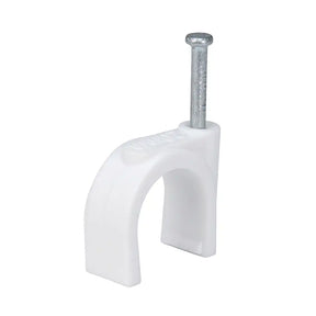 HPM Cable Clips 10mm Round White For Large Round Cables DQ009