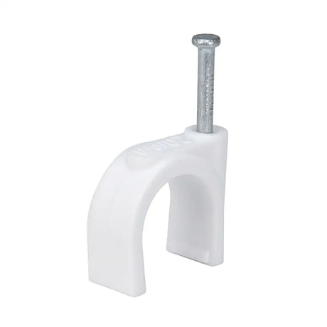 HPM Cable Clips 10mm Round White For Large Round Cables DQ009