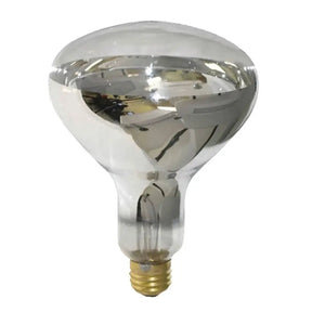 heating light bulb on a white background