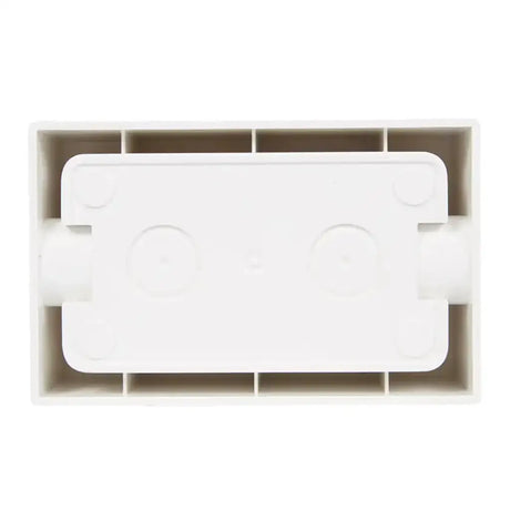 White plastic component on a beige background